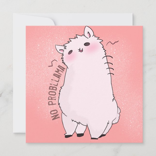 Llama Note Card (Front)