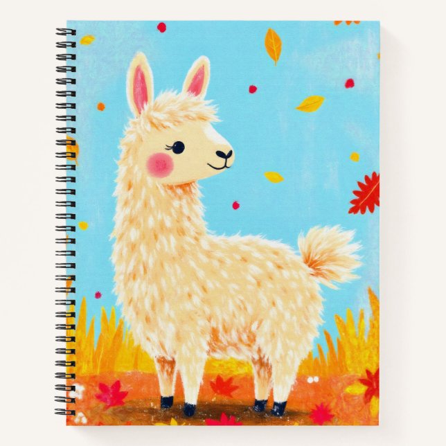 Llama on an Autumn Day Notebook (Front)