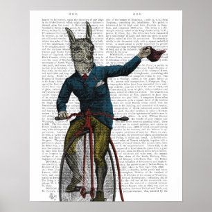 Llama on Bike Poster
