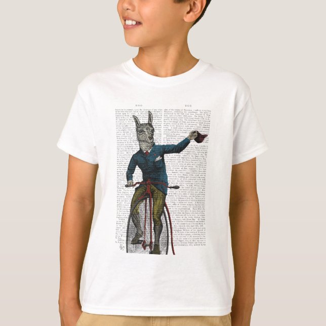 Llama on Bike T-Shirt (Front)