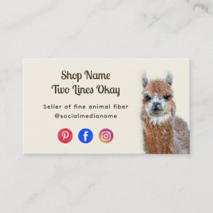 Llama Online Business Fiber Knitting Card