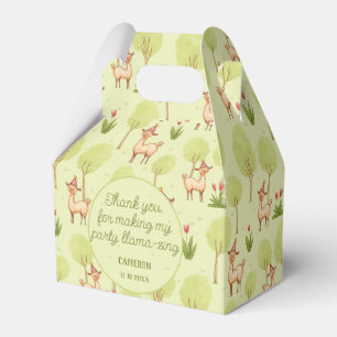 Llama outdoor kid’s birthday celebration  favour box