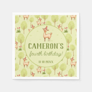 Llama outdoor kid’s birthday celebration  napkin