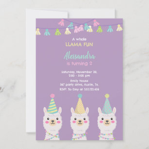 LLama party Invitation