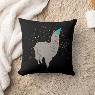 Llama Partying - Animals Having a Party Cushion