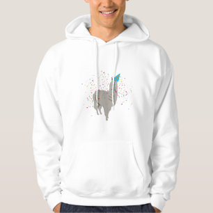 Llama Partying - Animals Having a Party Hoodie