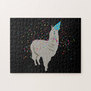 Llama Partying - Animals Having a Party Jigsaw Puzzle
