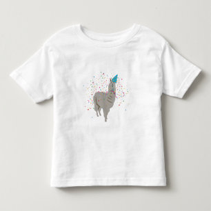 Llama Partying - Animals Having a Party Toddler T-Shirt