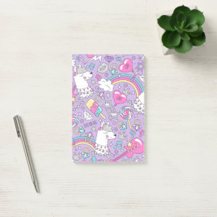 Llama pattern 1 post-it notes