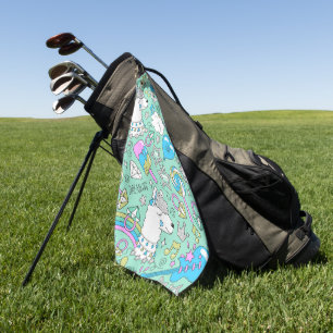 llama pattern 2 golf towel