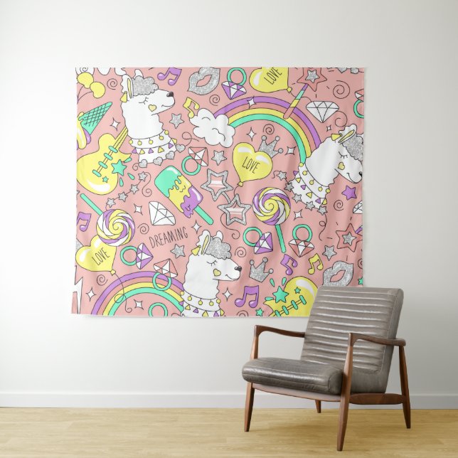 llama pattern 3 tapestry (In Situ (Horizontal))