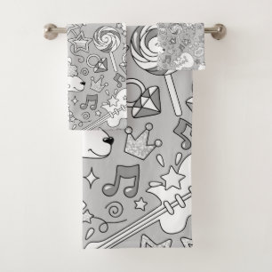 llama pattern 4 bath towel set