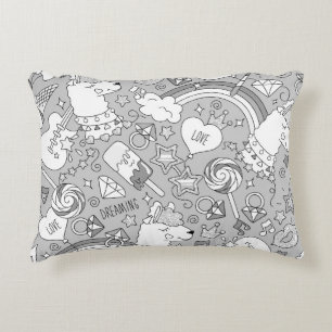 llama pattern 4 decorative cushion