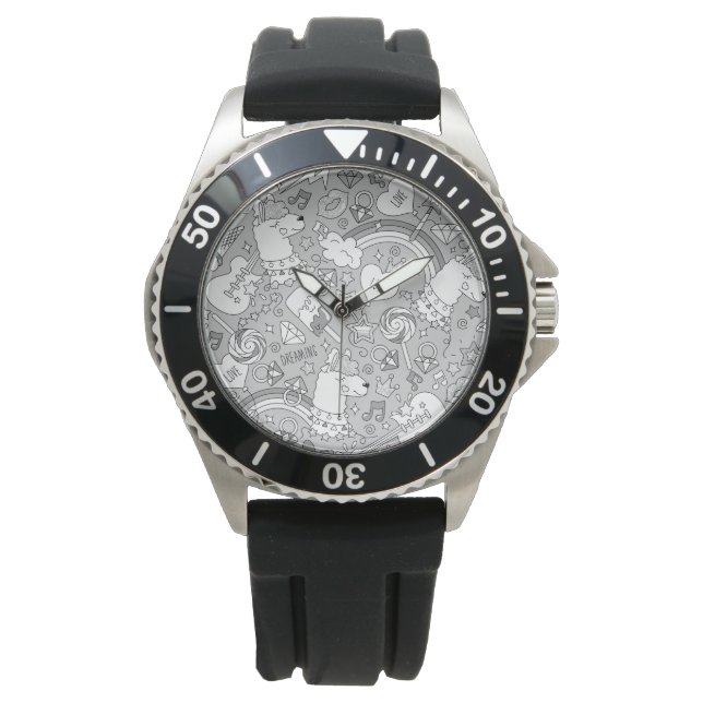 llama pattern 4 watch (Front)