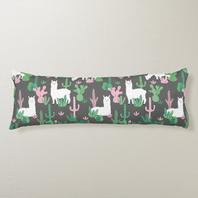 Llama Pattern Body Pillow (Front)