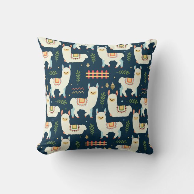 Llama pattern cushion (Front)
