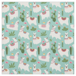 Llama Pattern Fabric