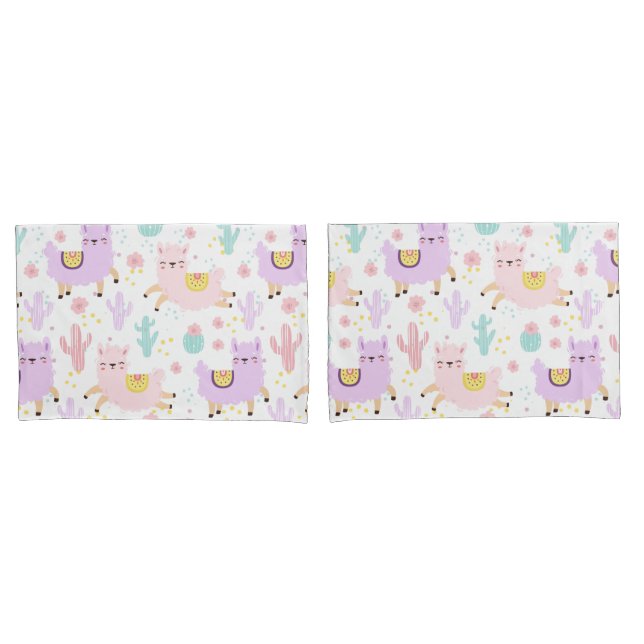 Llama Pattern Pillowcase (Front-Set)