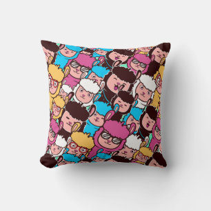 Llama pattern throw pillow