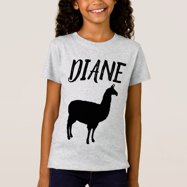 LLAMA PERSONALIZED GIRLS T-Shirts (Front)