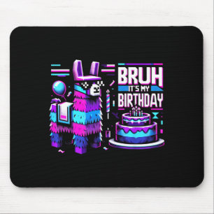 Llama Pinata Video Game Funny Gamer Bruh Birthday Mouse Mat