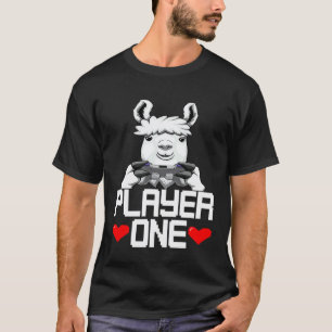 Llama Player One Novelty Gaming Nerdy Gamer T-Shirt