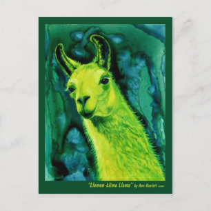 Llama Postcard - "Llemon-Llime Llama"