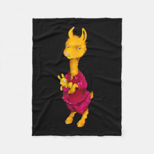 Llama Red Pajama For Kids  Fleece Blanket