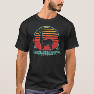 Llama Retro Vintage 80's Style Animal Synthwave T-Shirt