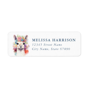 Llama Return Address Label