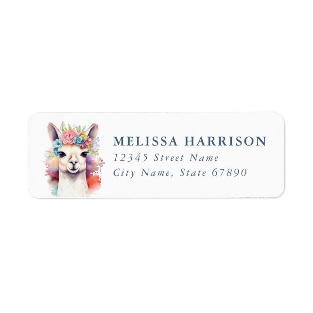 Llama Return Address Label (Front)