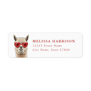 Llama Return Address Label