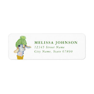 Llama Return Address Label