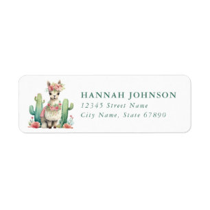 Llama Return Address Label