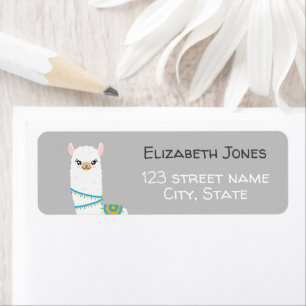 Llama Return Address Label