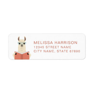 Llama Return Address Label