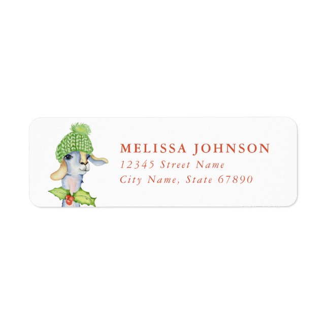 Llama Return Address Label (Front)