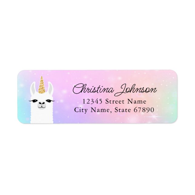 Llama Return Address Labels (Front)