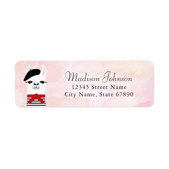 Llama Return Address Labels (Front)