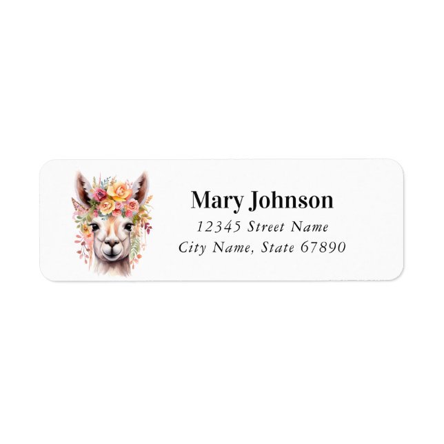 Llama Return Address Labels (Front)