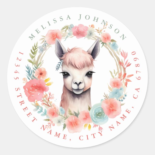 Llama Return Address Labels (Front)