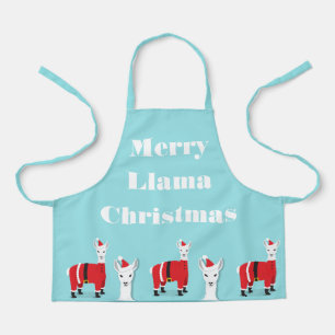 Llama Santa Animal Christmas Apron
