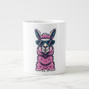 Llama say you Rock Quirky pose in sunglasses Large Coffee Mug