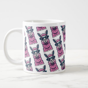 Llama say you Rock Quirky pose in sunglasses Large Coffee Mug