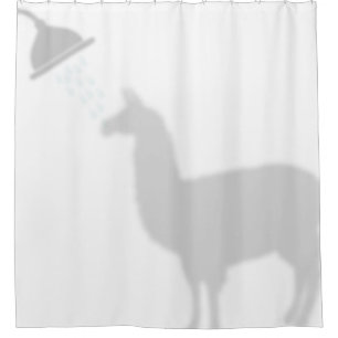 Llama Shadow Silhouette Shadow Buddies Shower Curtain