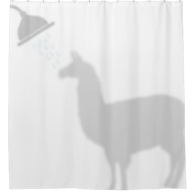Llama Shadow Silhouette Shadow Buddies Shower Curtain (Front)