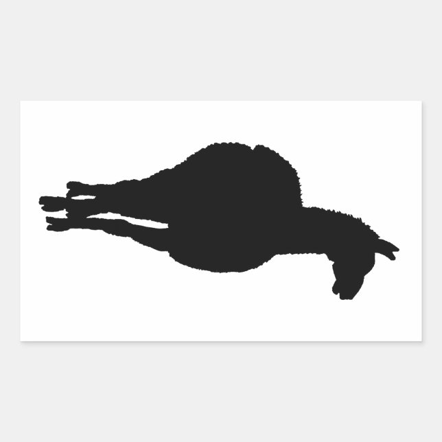 Llama Silhouette (front facing) Rectangular Sticker (Front)