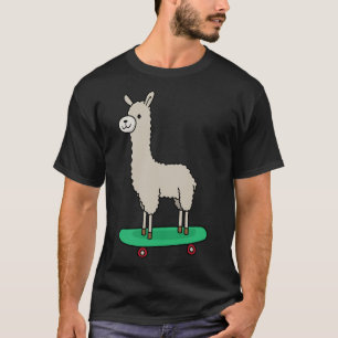 Llama Skateboard Funny Skateboarding Alpaca Llama  T-Shirt