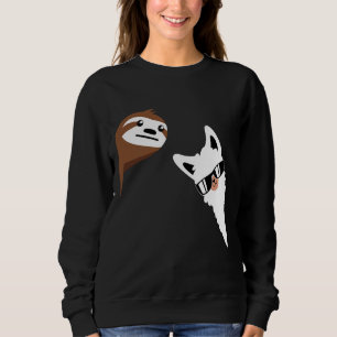 Llama Sloth Alpaca Farmer Farm Funny Sweatshirt
