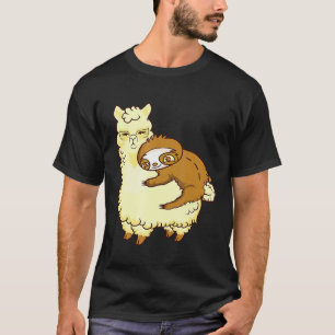 Llama Sloth Riding Llama Sloth Tee